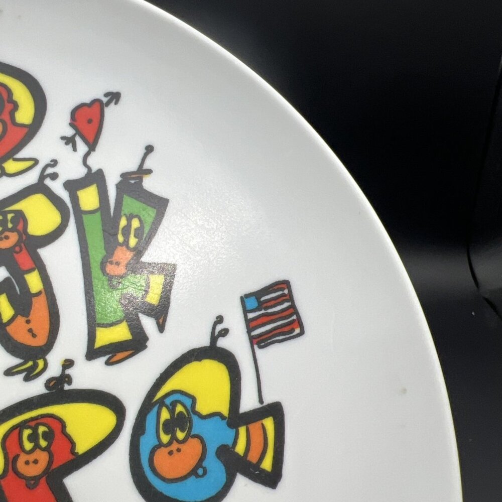 2 Vintage ART LIEB Alpha-Toon Creations 1973 Plastic Plates A-B-C & 1-2-3 - Picture 5 of 9